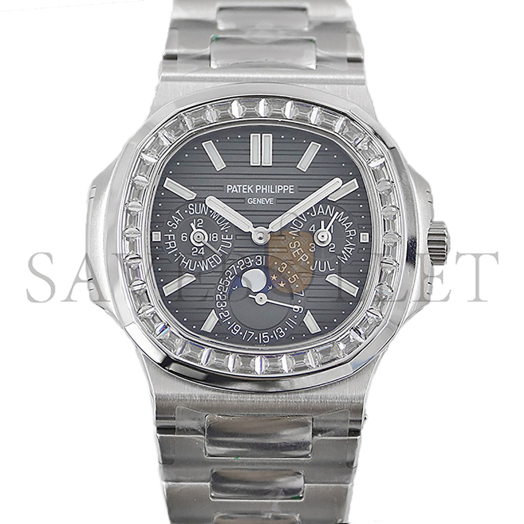 PATEK PHILLIPE NAUTILUS GREY DIAL WITH DIAMOND BEZEL IN STEEL WATCH 5740/1G-001 PATEK PHILLIPE NAUTILUS GREY DIAL WITH DIAMOND BEZEL IN STEEL WATCH 5740/1G-001